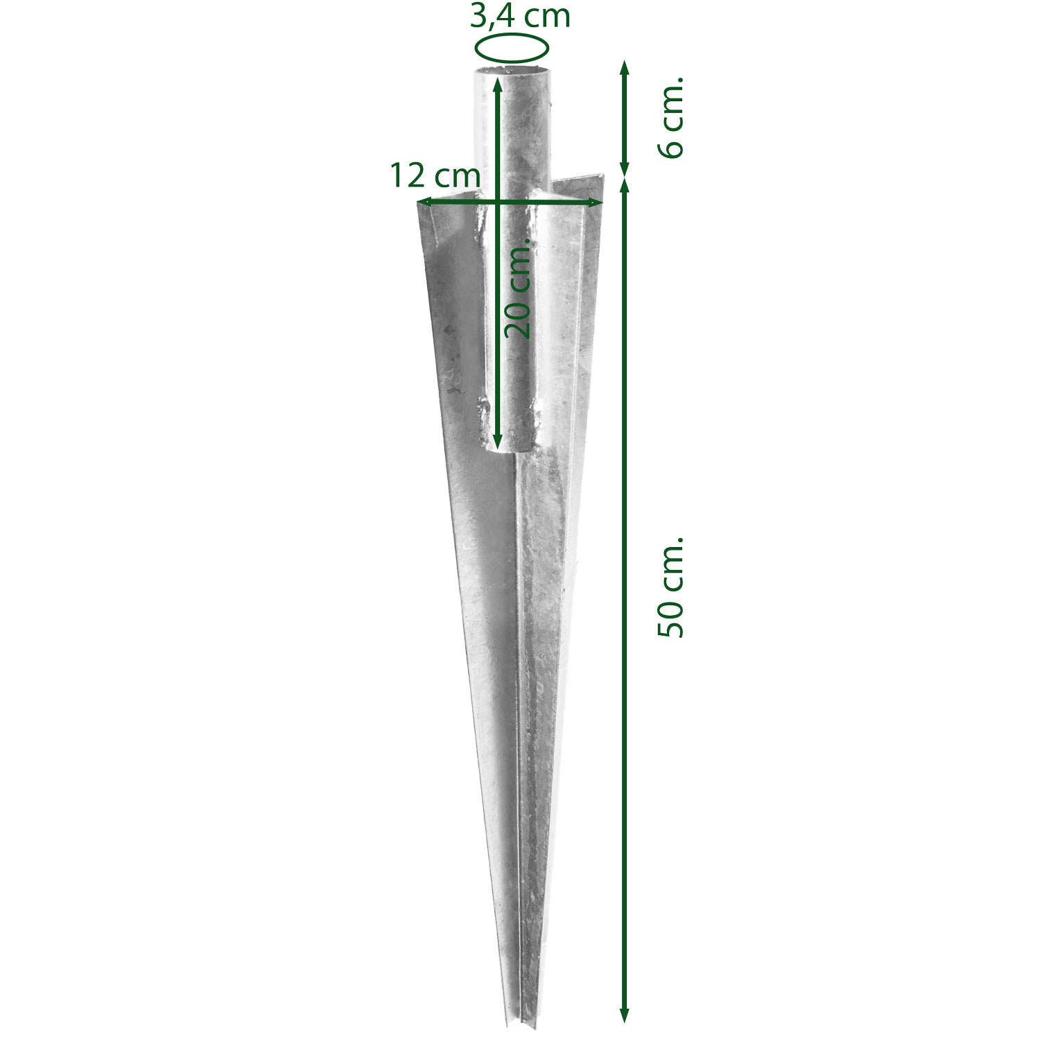 Pfostenhalter Set 7x für Rundpfosten 34mm