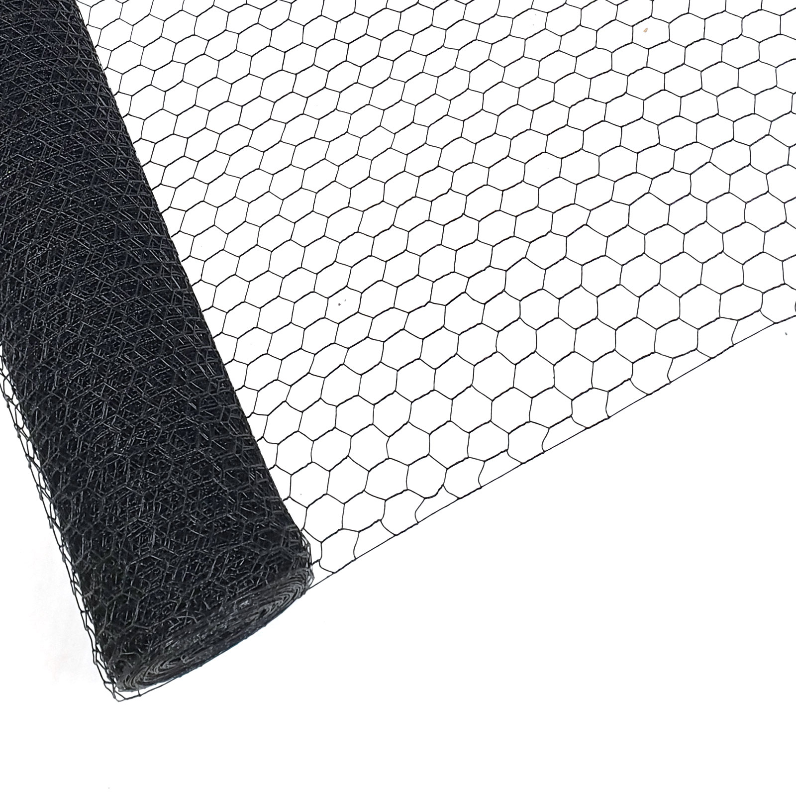 Sechseckgeflecht Schwarz 25mm 200cm 25m EXTRA PVC