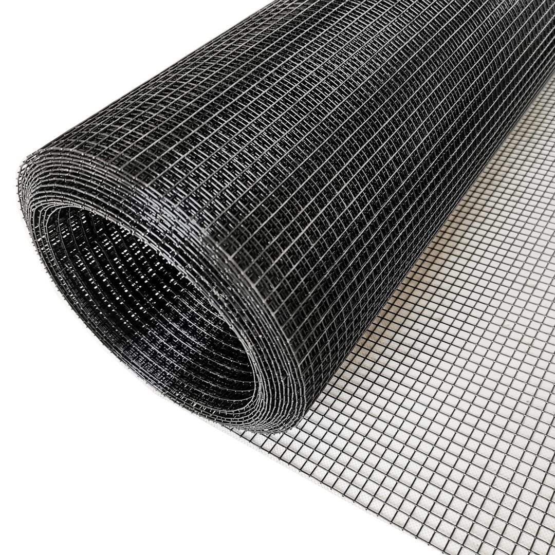 Volierendraht Edelstahl Schwarz 100cm 1m 9x9mm 1,00mm